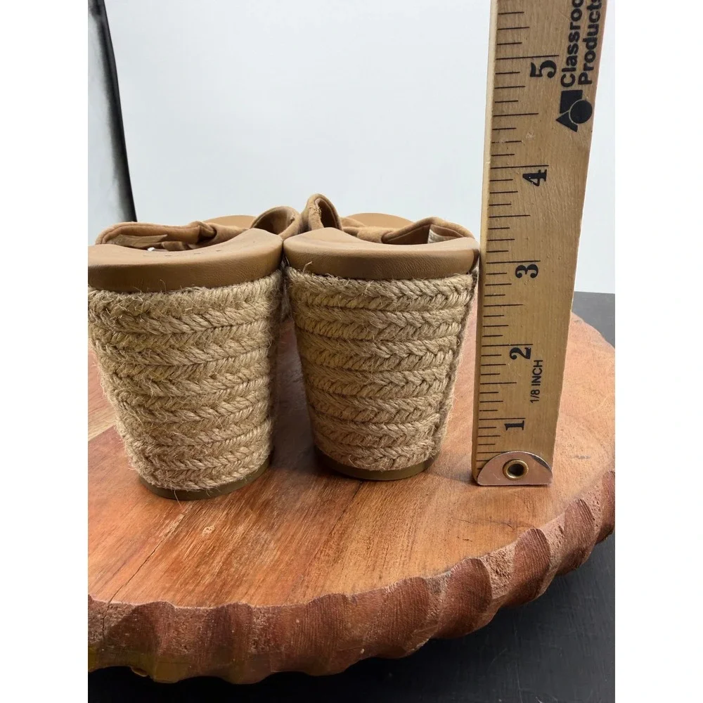 UGG Niyomee Wedge Sandal Women Size 10 Chestnut Suede Espadrille 1146910